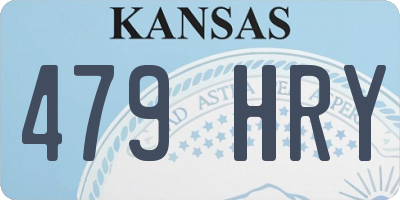 KS license plate 479HRY