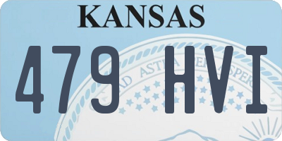 KS license plate 479HVI