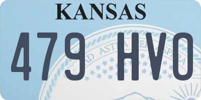 KS license plate 479HVO