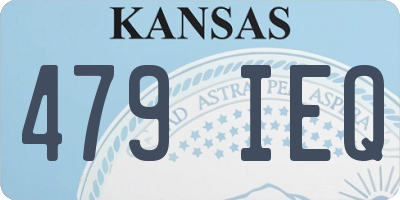 KS license plate 479IEQ
