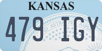 KS license plate 479IGY