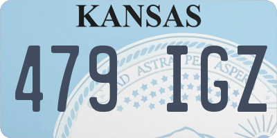 KS license plate 479IGZ