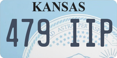 KS license plate 479IIP