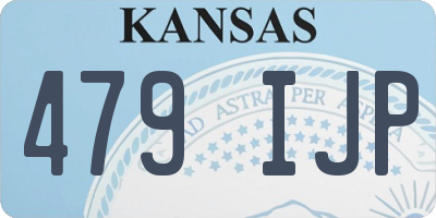 KS license plate 479IJP