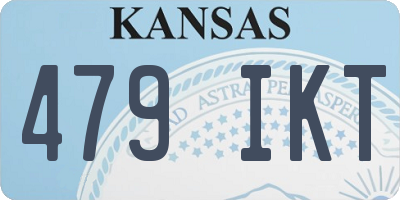 KS license plate 479IKT