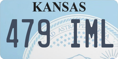 KS license plate 479IML