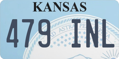 KS license plate 479INL
