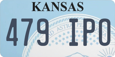 KS license plate 479IPO
