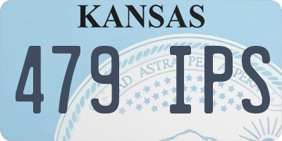 KS license plate 479IPS