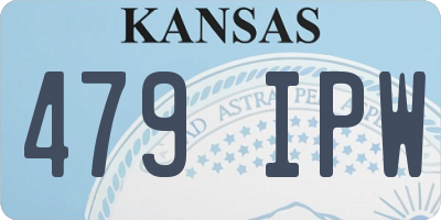 KS license plate 479IPW
