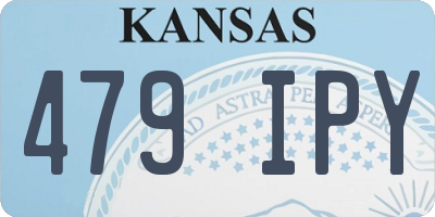KS license plate 479IPY