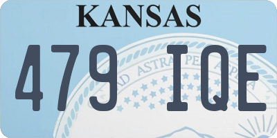 KS license plate 479IQE