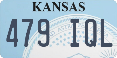 KS license plate 479IQL