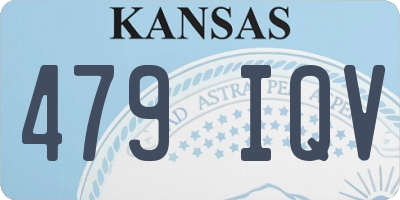 KS license plate 479IQV
