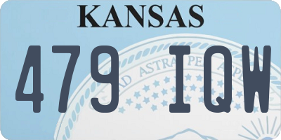 KS license plate 479IQW