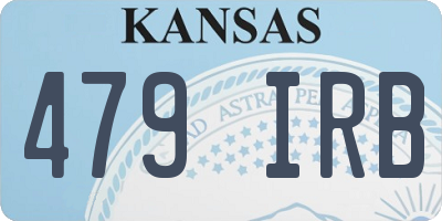 KS license plate 479IRB