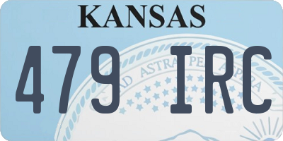 KS license plate 479IRC