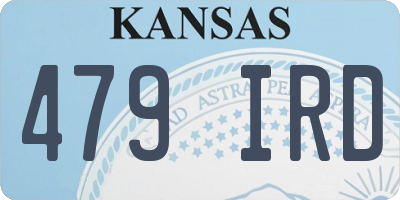 KS license plate 479IRD