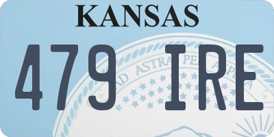 KS license plate 479IRE