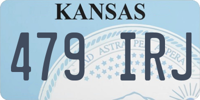 KS license plate 479IRJ
