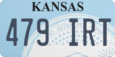 KS license plate 479IRT