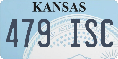 KS license plate 479ISC