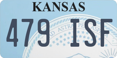 KS license plate 479ISF