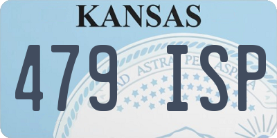 KS license plate 479ISP