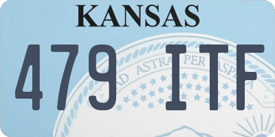 KS license plate 479ITF