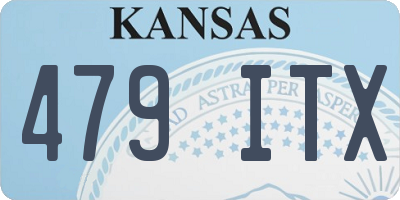 KS license plate 479ITX