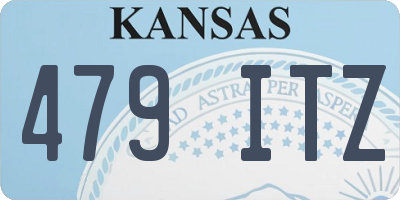 KS license plate 479ITZ