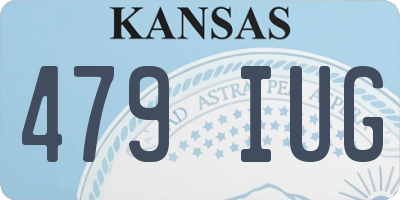 KS license plate 479IUG