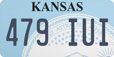 KS license plate 479IUI
