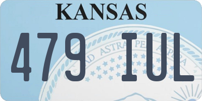KS license plate 479IUL