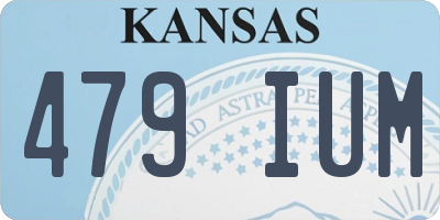 KS license plate 479IUM