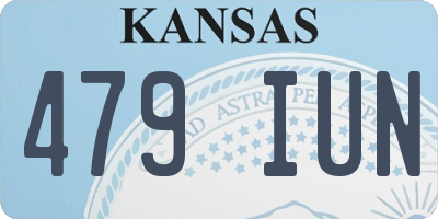 KS license plate 479IUN
