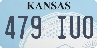 KS license plate 479IUO