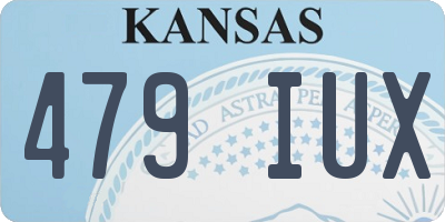 KS license plate 479IUX