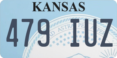 KS license plate 479IUZ