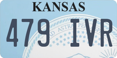 KS license plate 479IVR