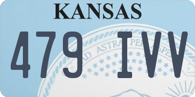 KS license plate 479IVV
