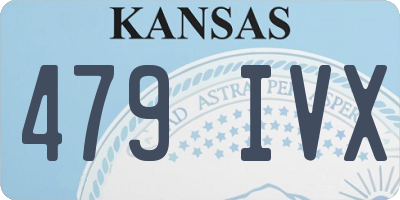 KS license plate 479IVX