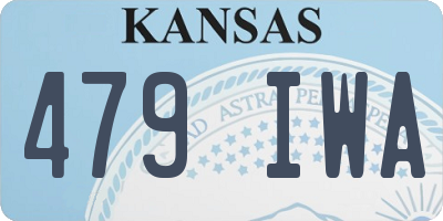 KS license plate 479IWA