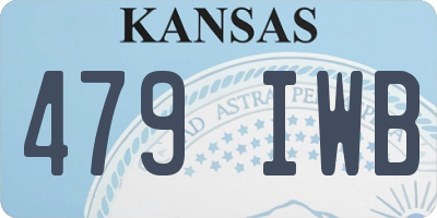 KS license plate 479IWB