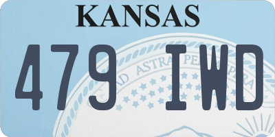KS license plate 479IWD