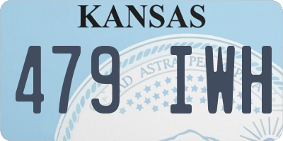 KS license plate 479IWH