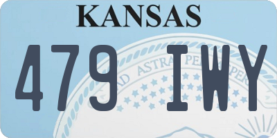 KS license plate 479IWY