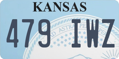 KS license plate 479IWZ