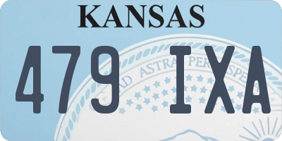 KS license plate 479IXA