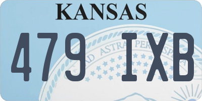 KS license plate 479IXB